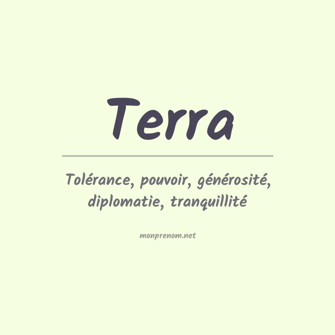 Prénom Terra