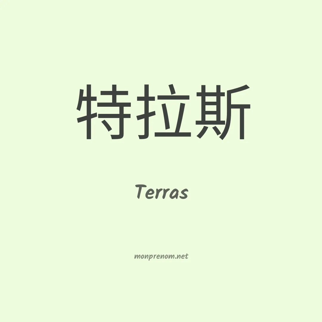 Terras en chinois