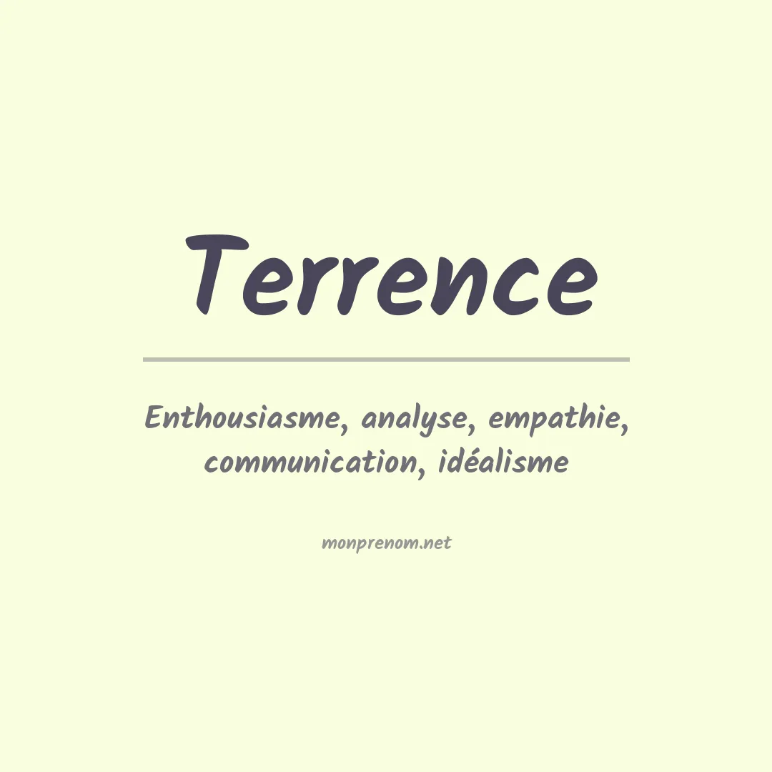 Signification du prénom Terrence