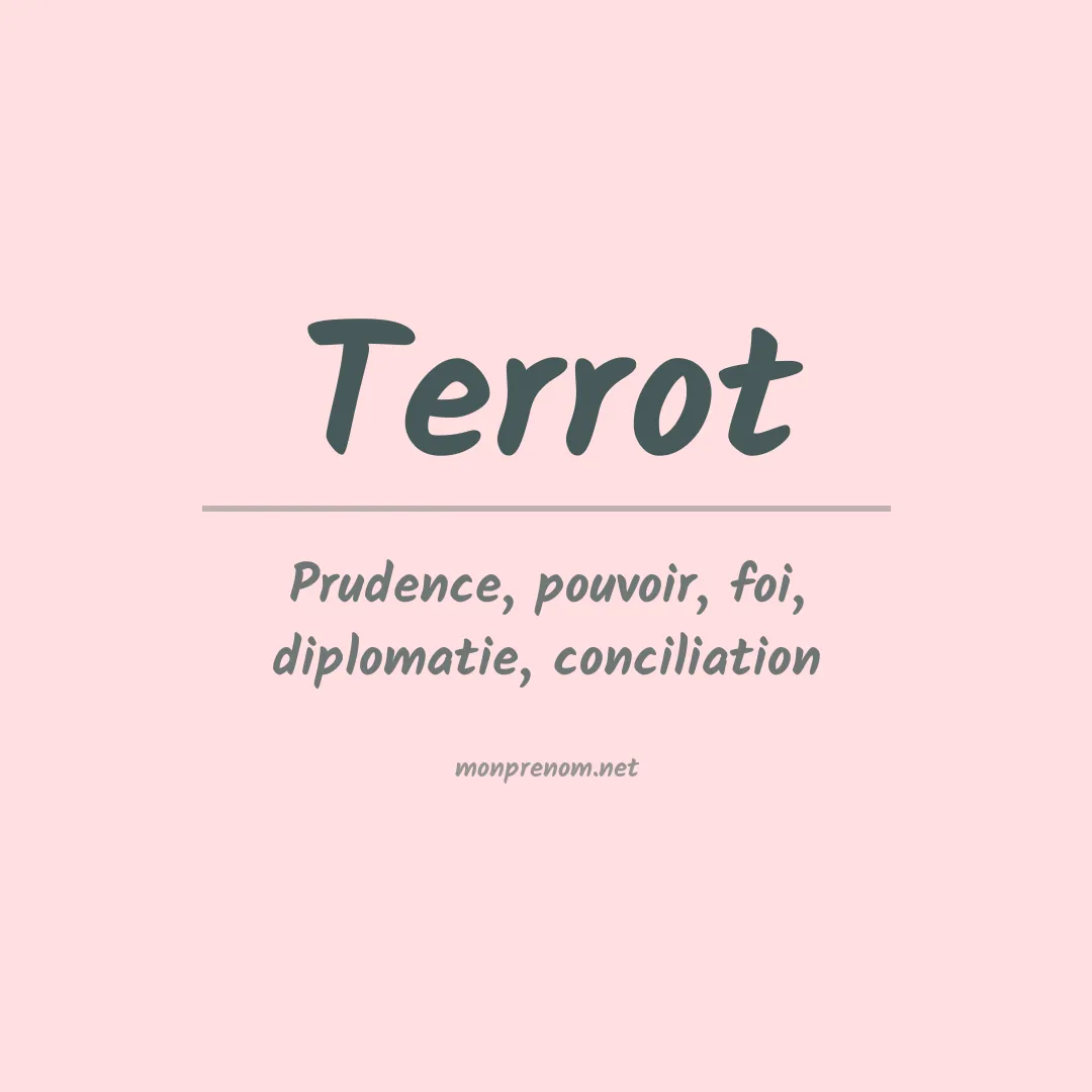 Signification du prénom Terrot