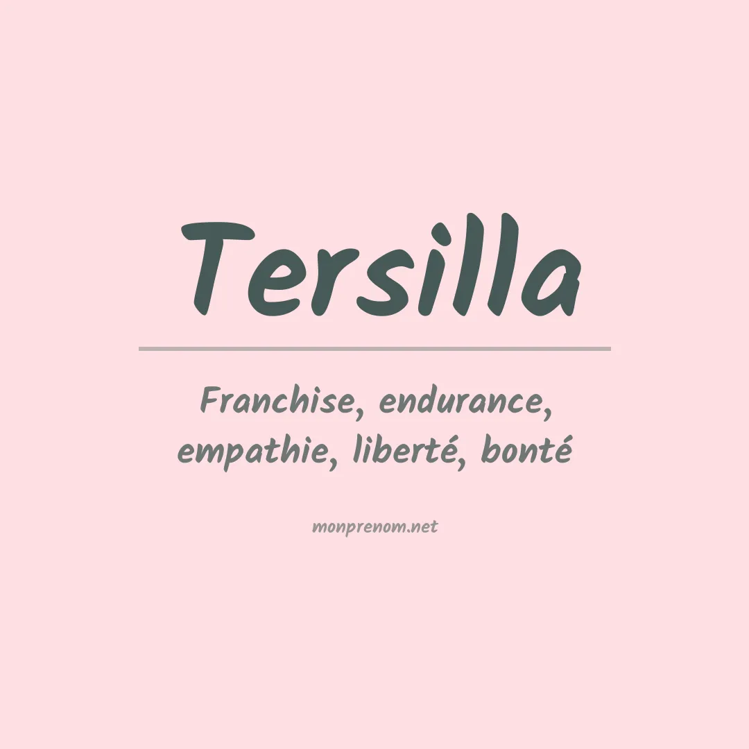 Signification du prénom Tersilla