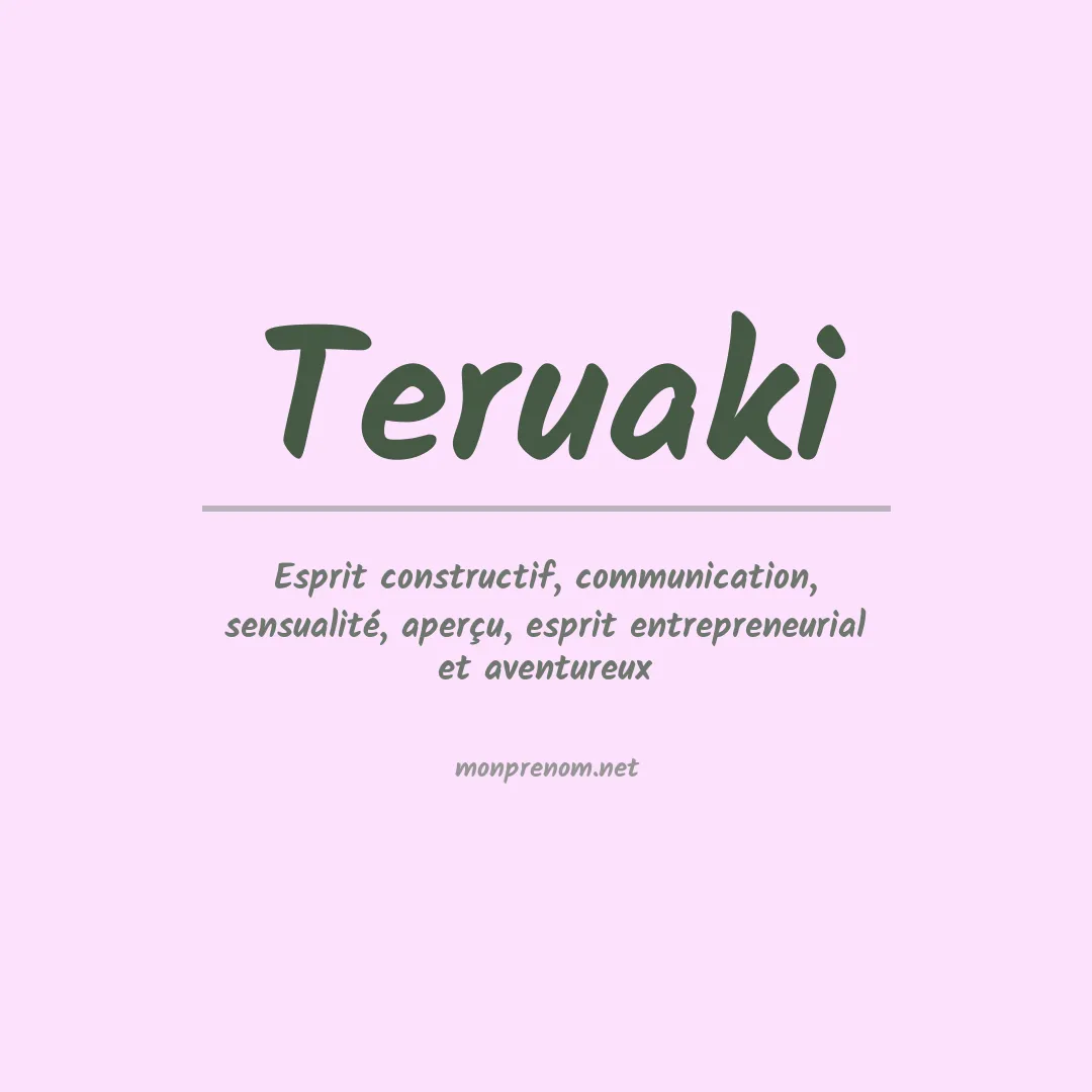 Signification du prénom Teruaki