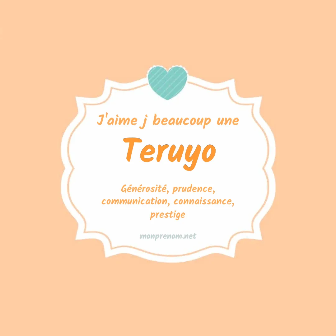 J'aime beaucoup Teruyo