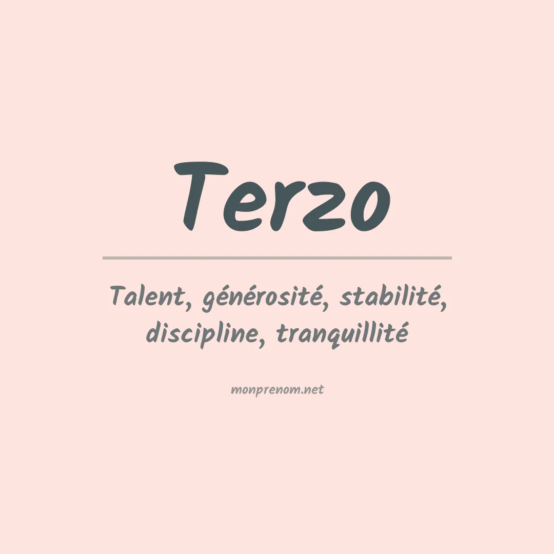 Prénom Terzo