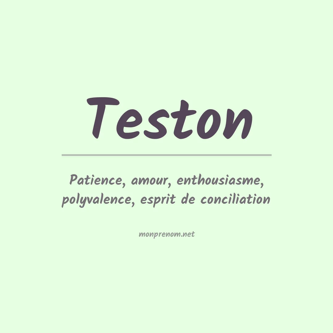 Prénom Teston