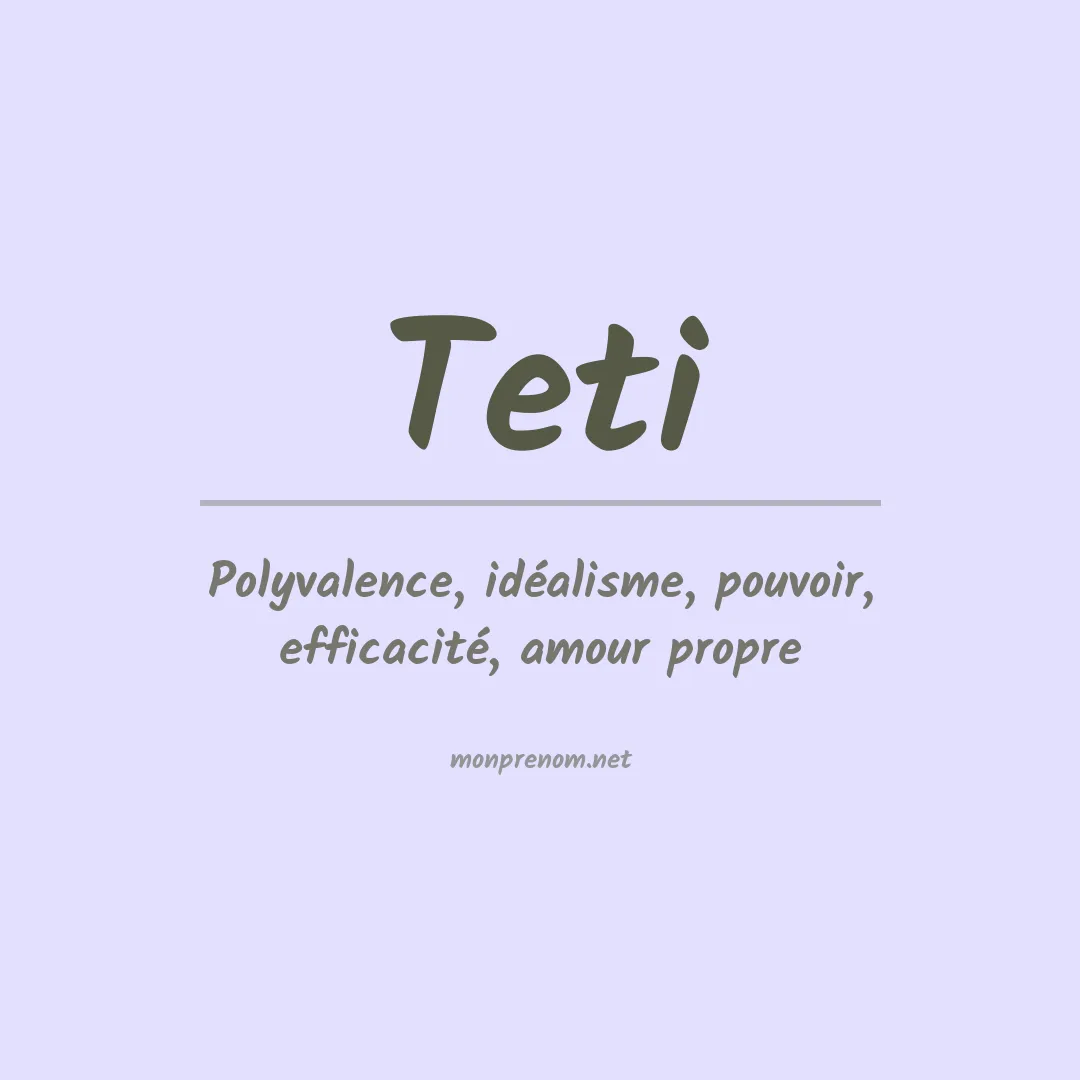 Prénom Teti