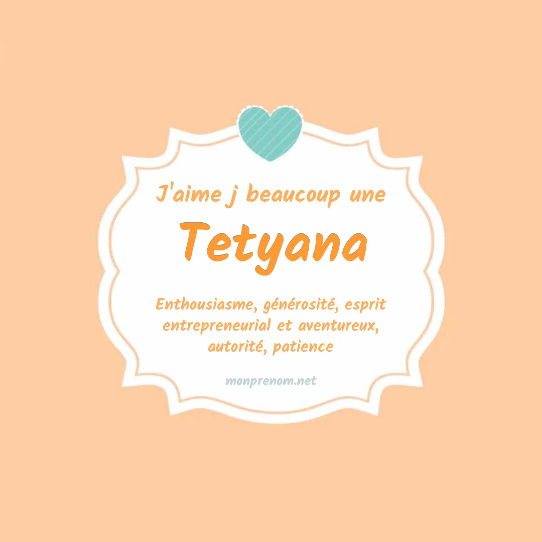 J'aime beaucoup Tetyana