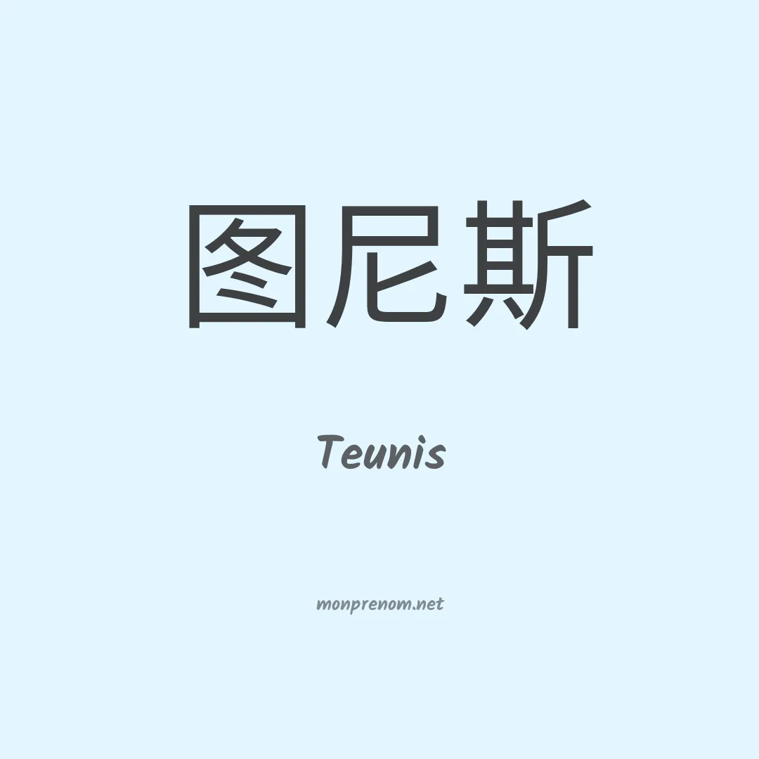 Teunis en chinois