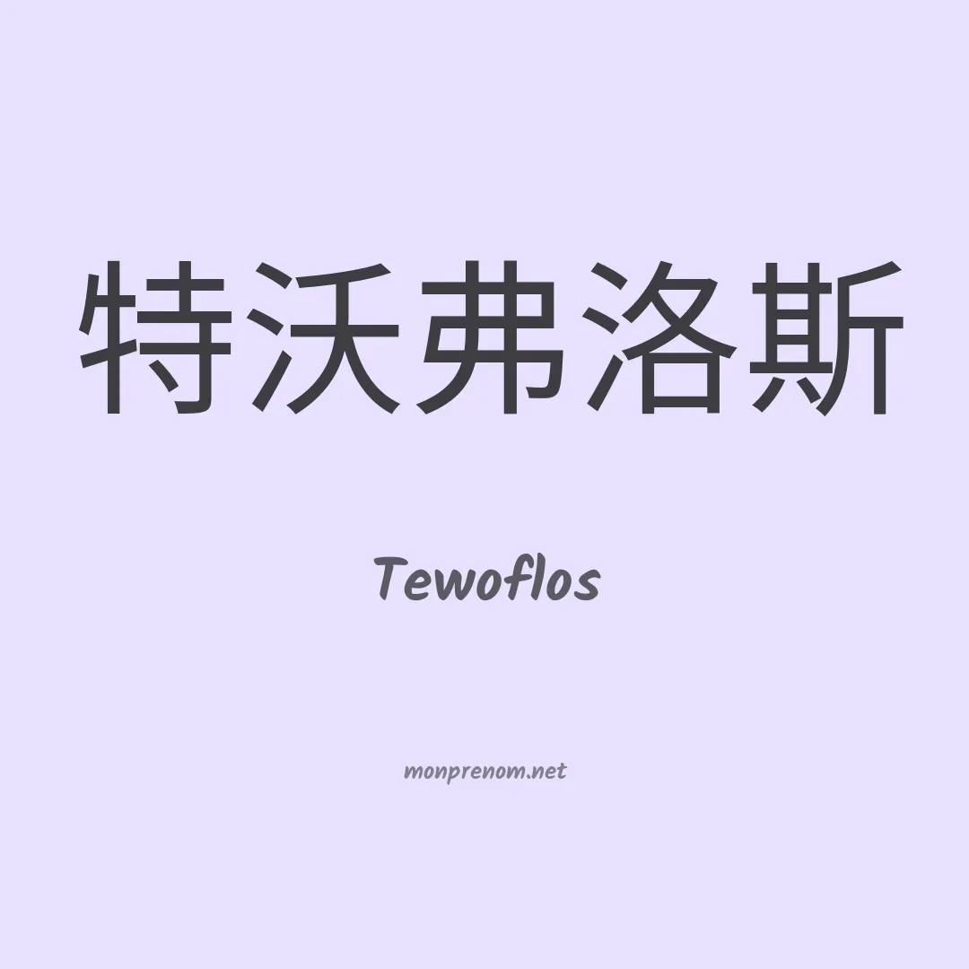 Tewoflos en chinois
