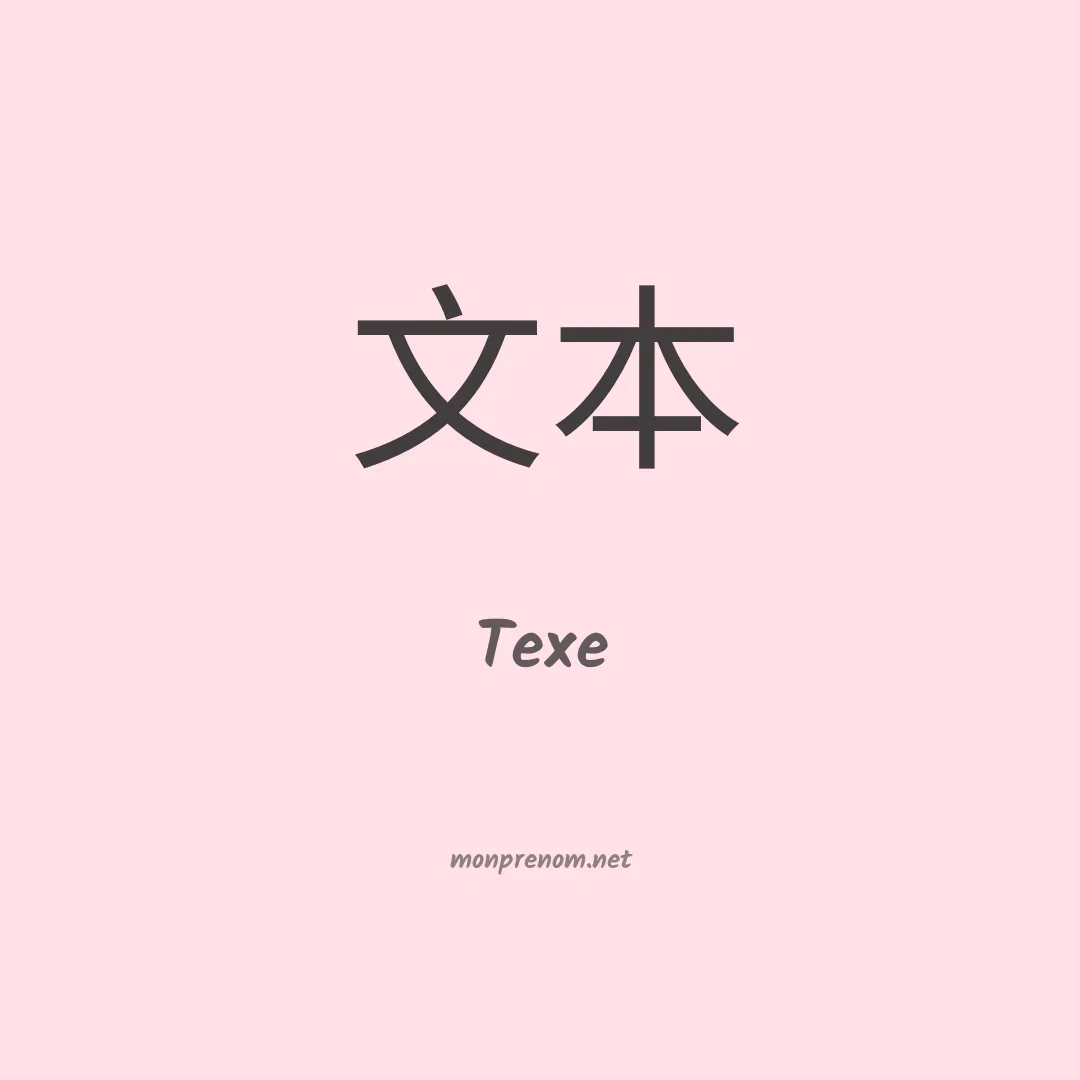Texe en chinois
