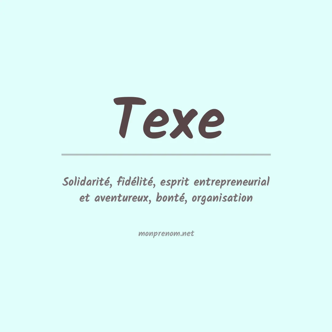 Signification du prénom Texe