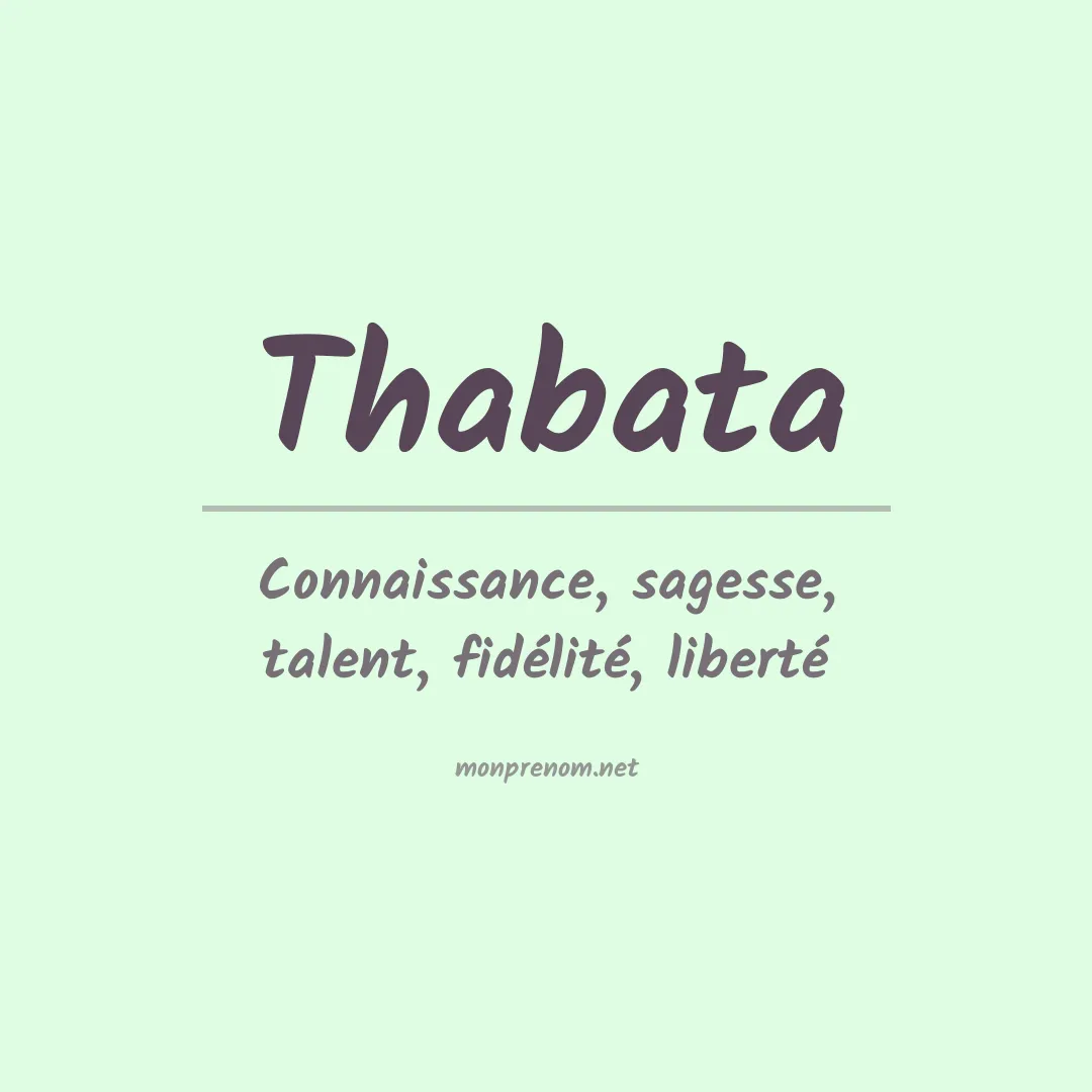 Prénom Thabata