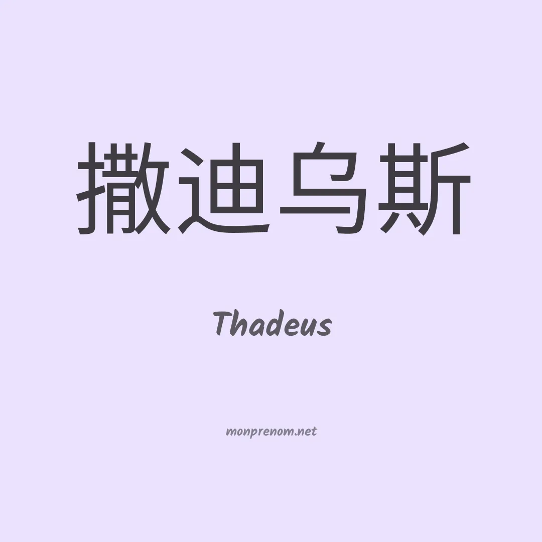 Thadeus en chinois