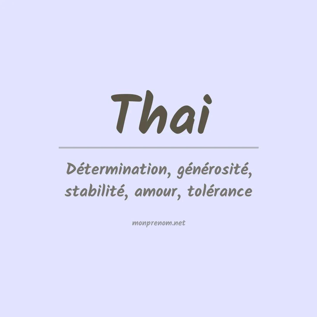 Prénom Thai
