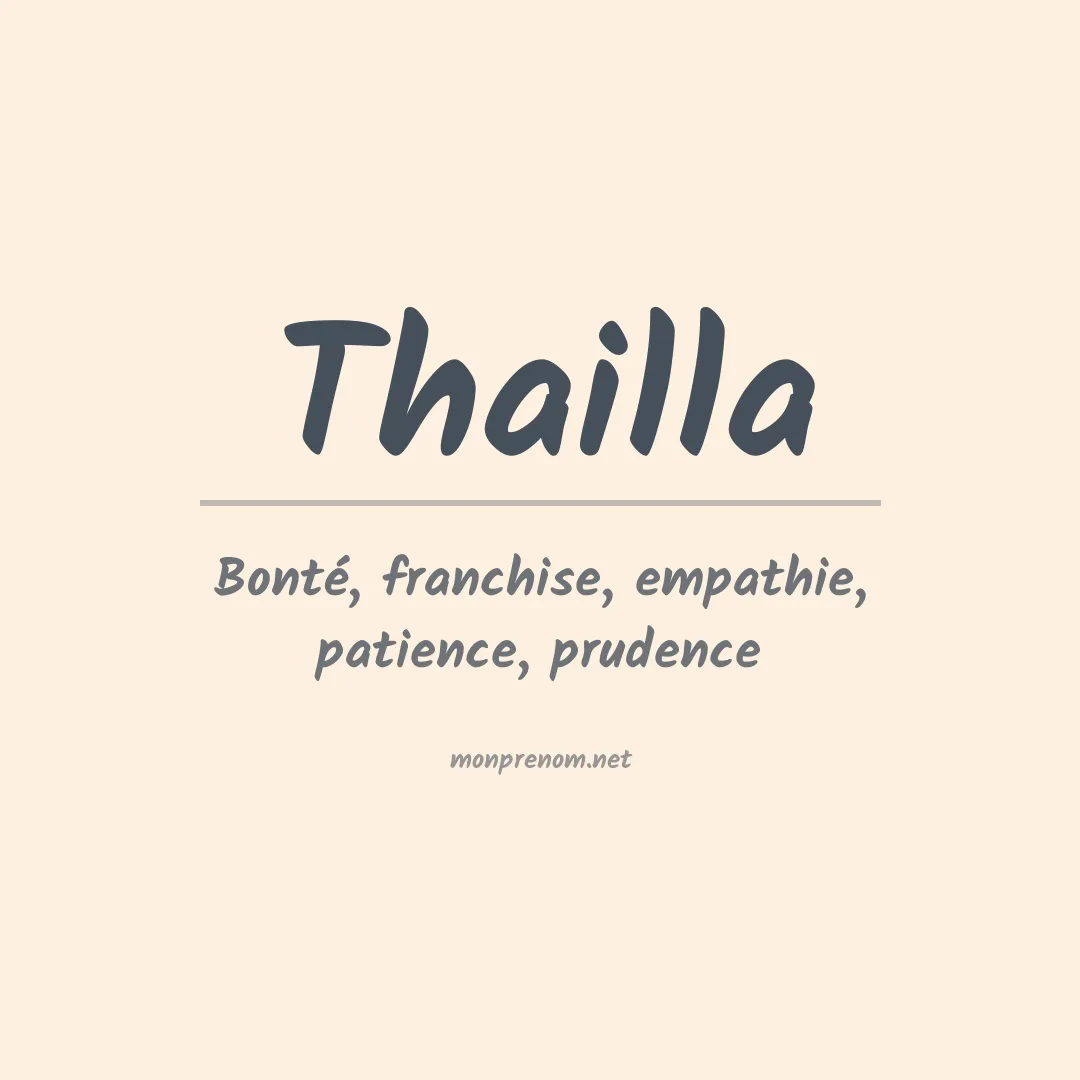 Prénom Thailla