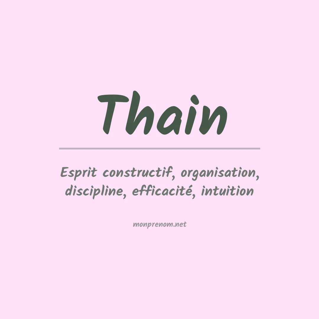 Prénom Thain