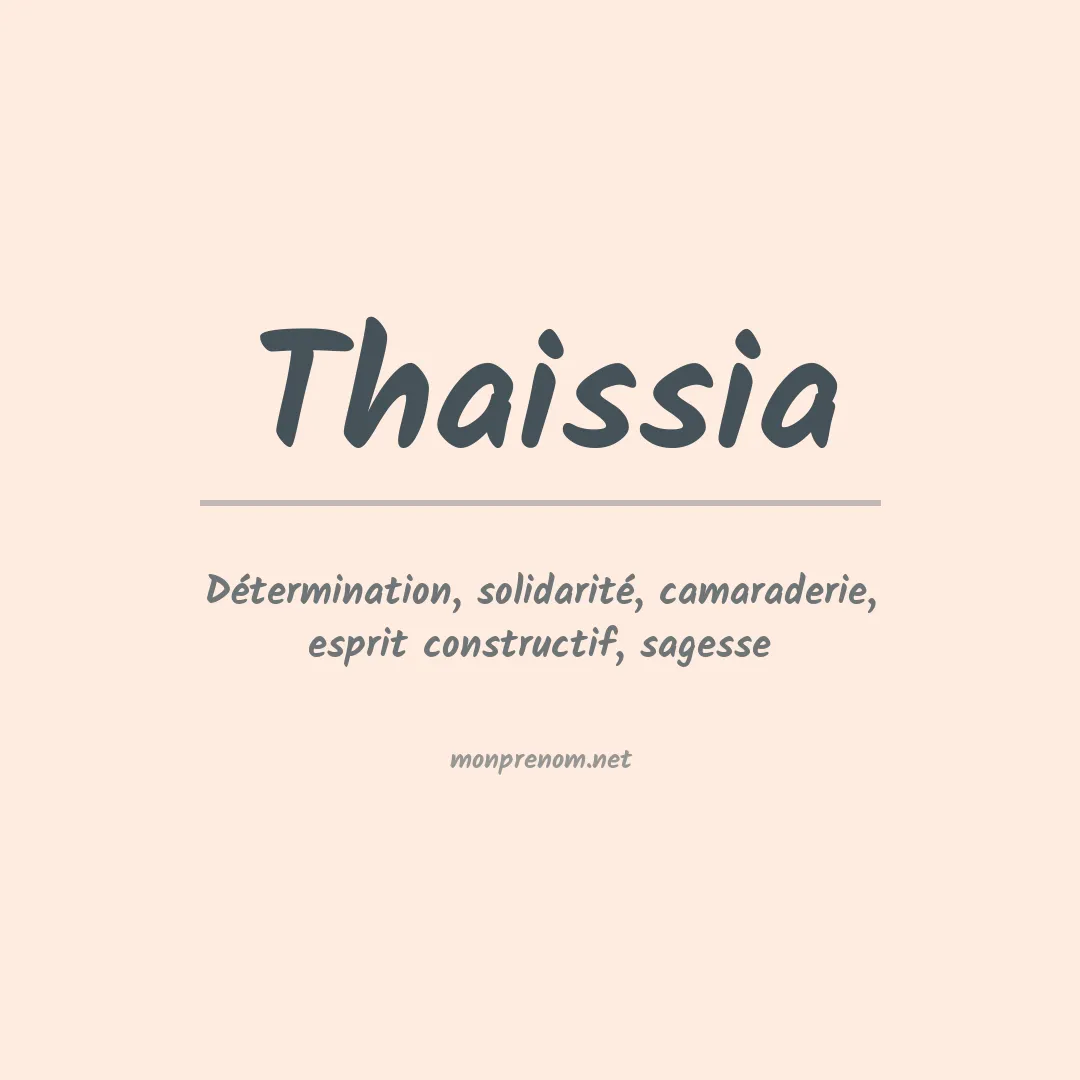 Prénom Thaissia