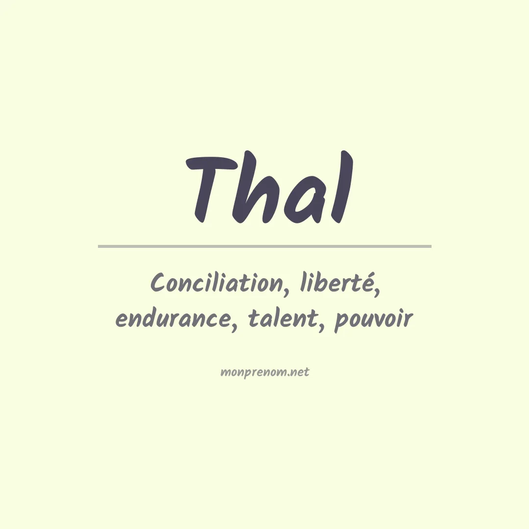 Prénom Thal