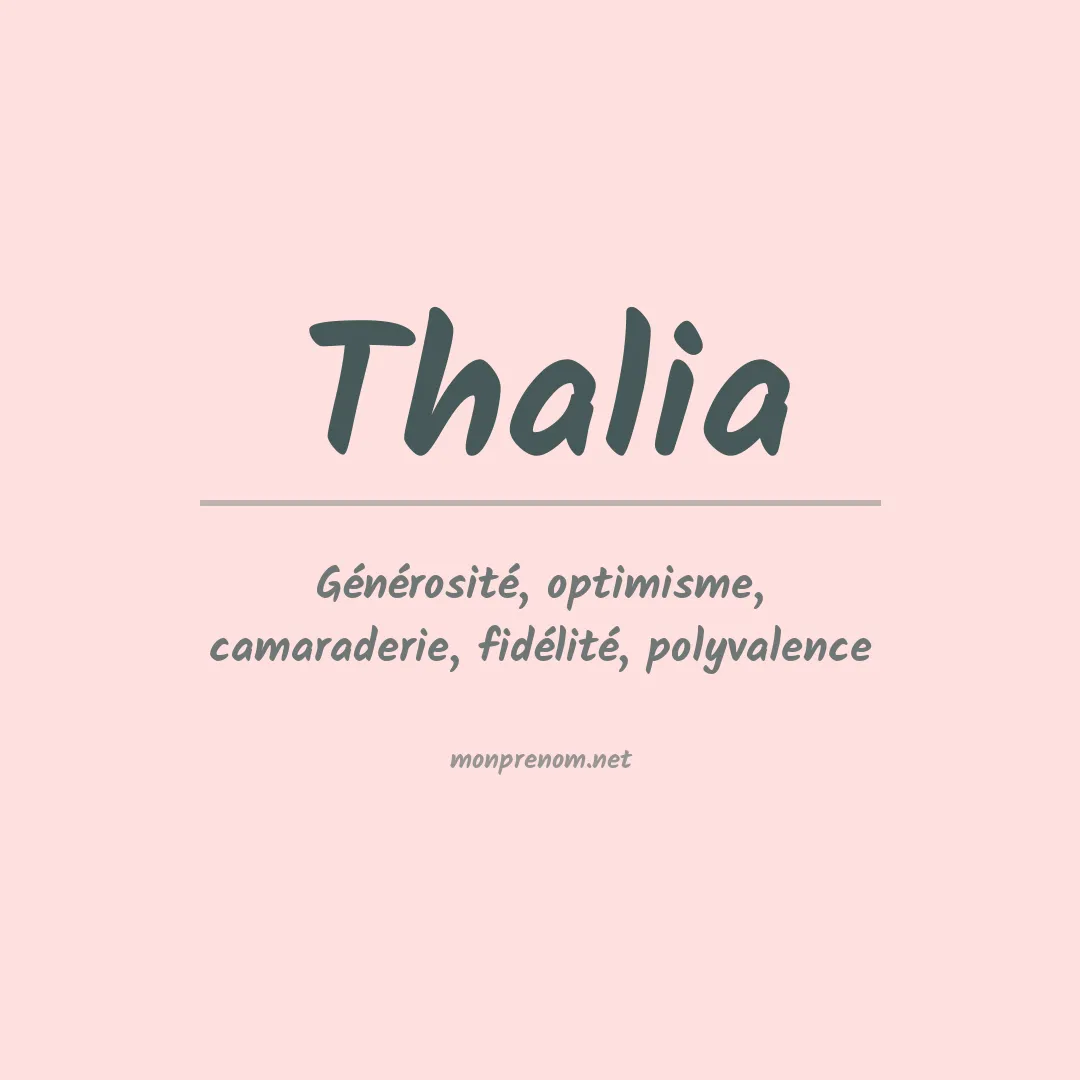 Prénom Thalia