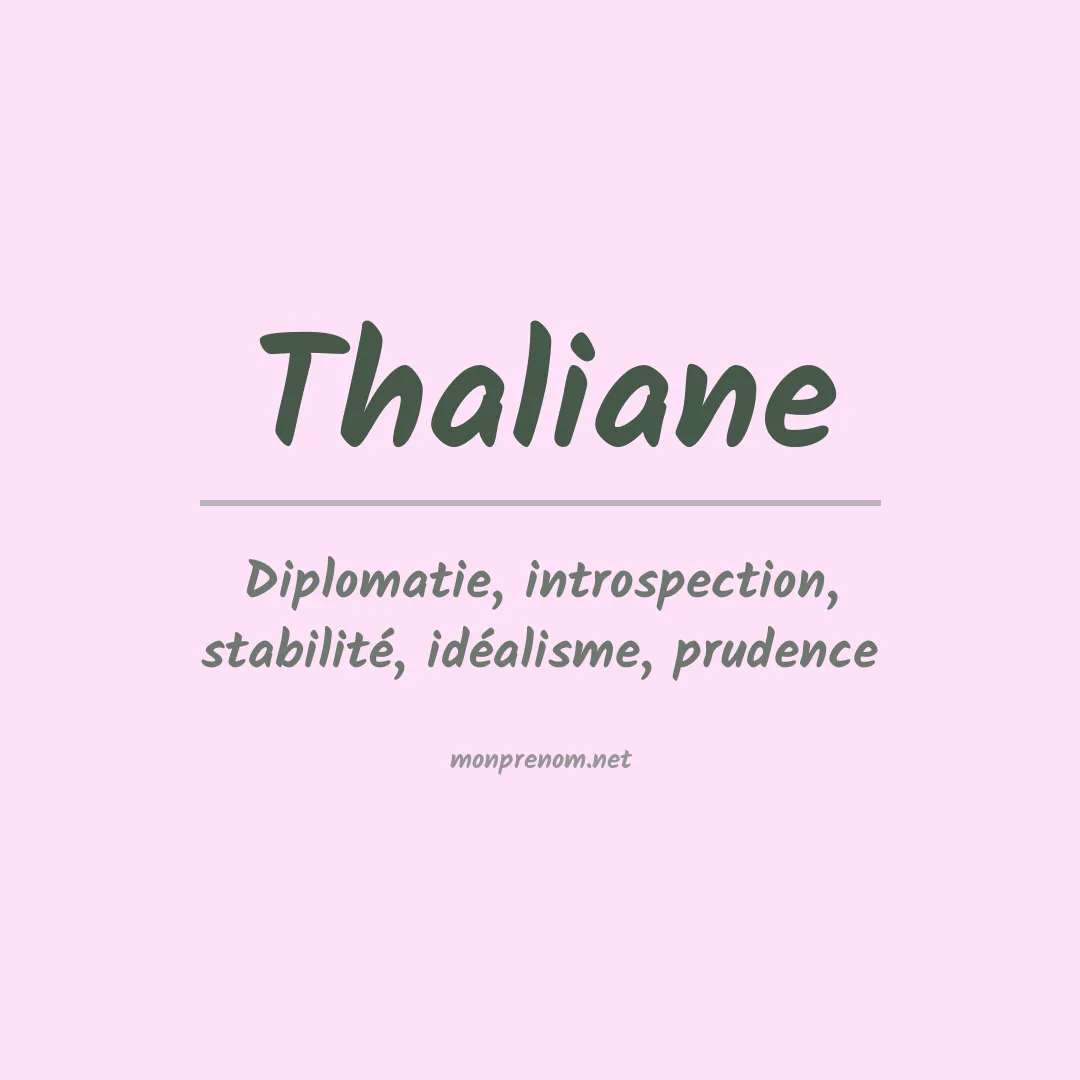 Prénom Thaliane