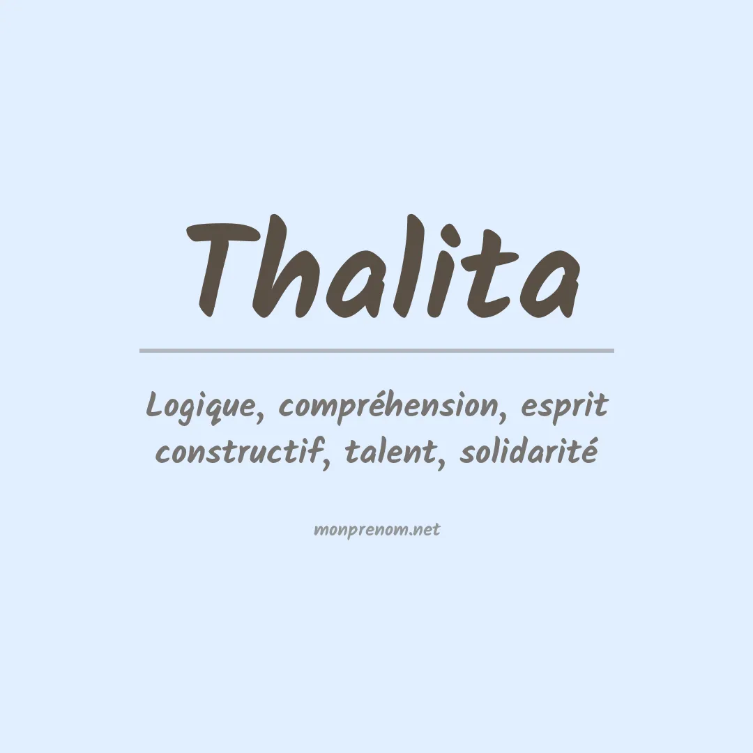 Signification du prénom Thalita