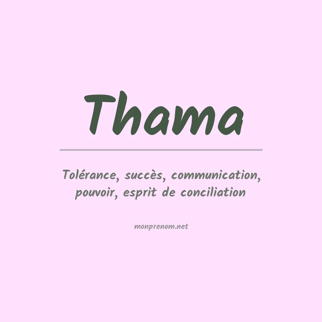 Prénom Thama