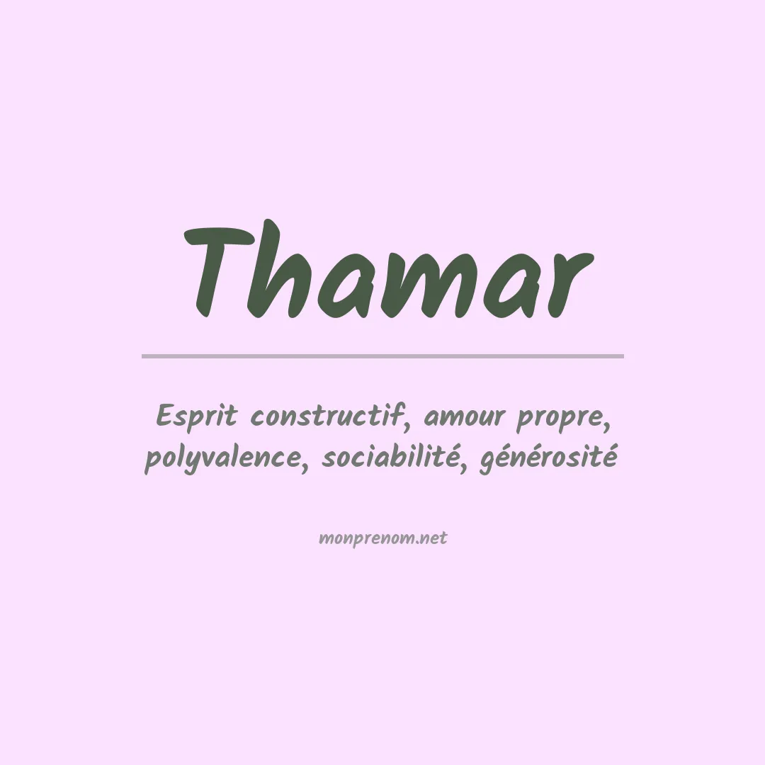 Prénom Thamar