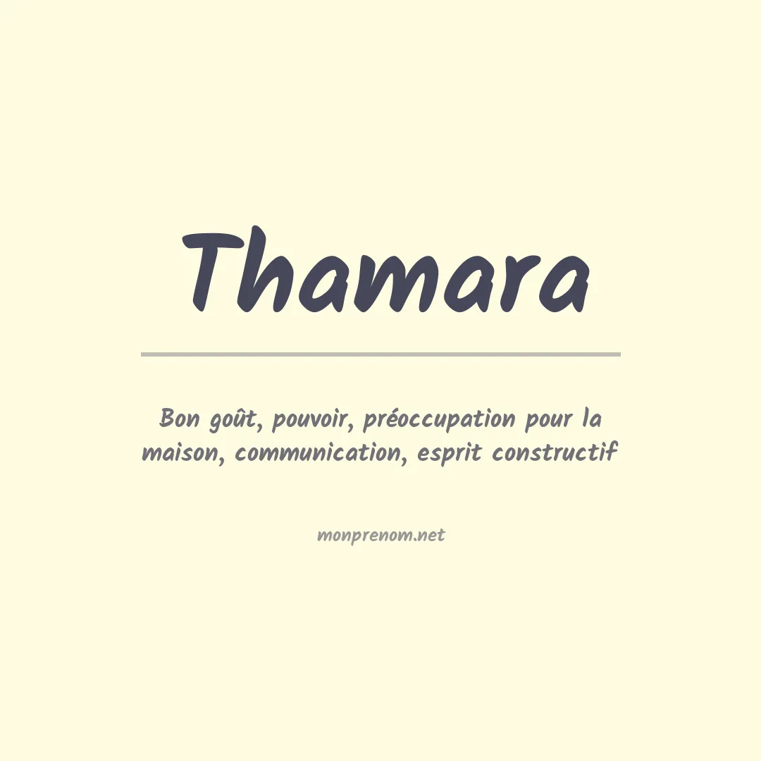 Prénom Thamara