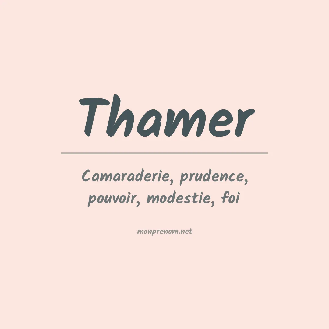 Prénom Thamer