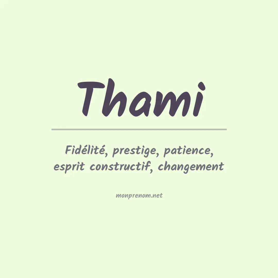 Prénom Thami