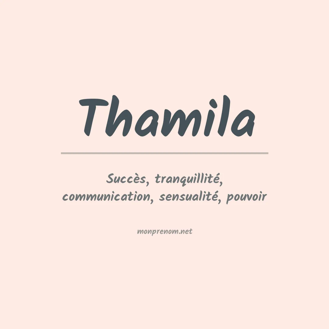 Prénom Thamila