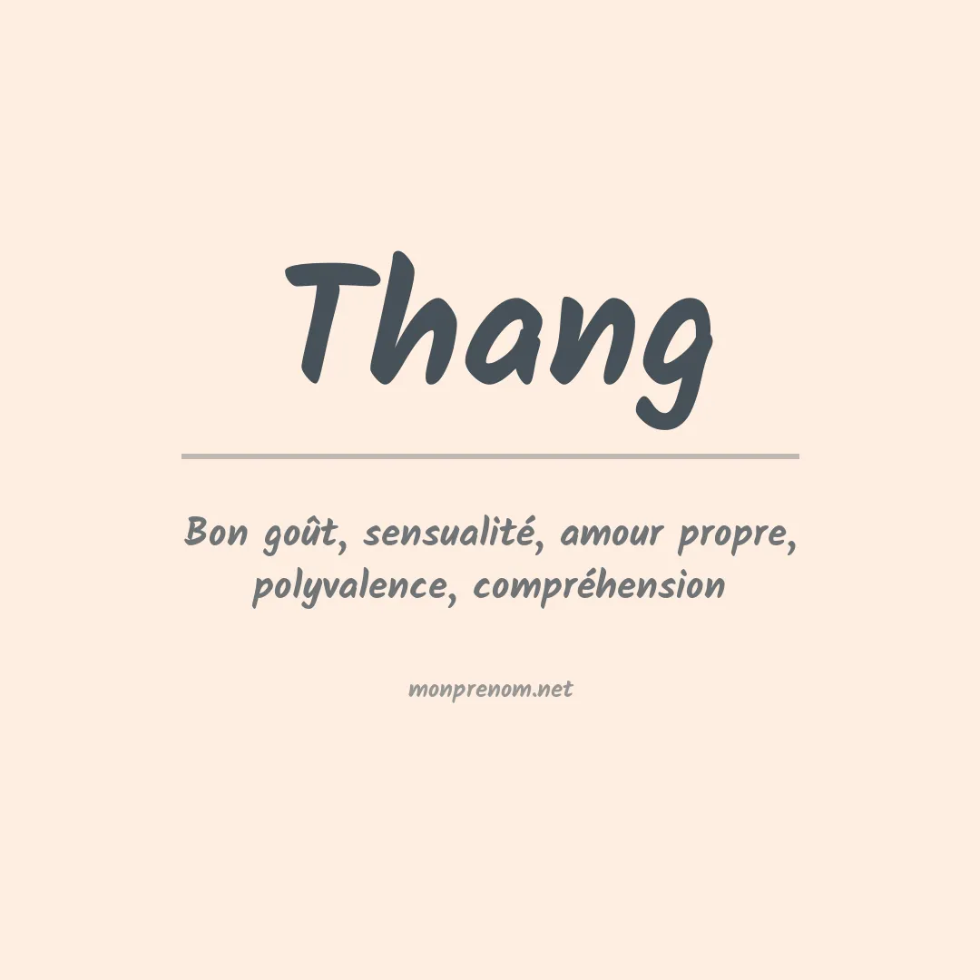 Prénom Thang