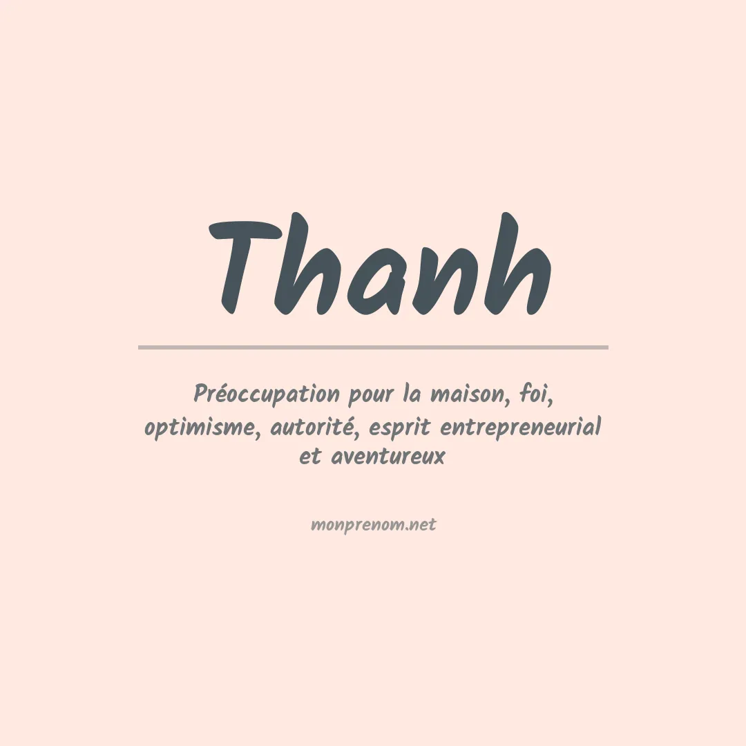 Prénom Thanh