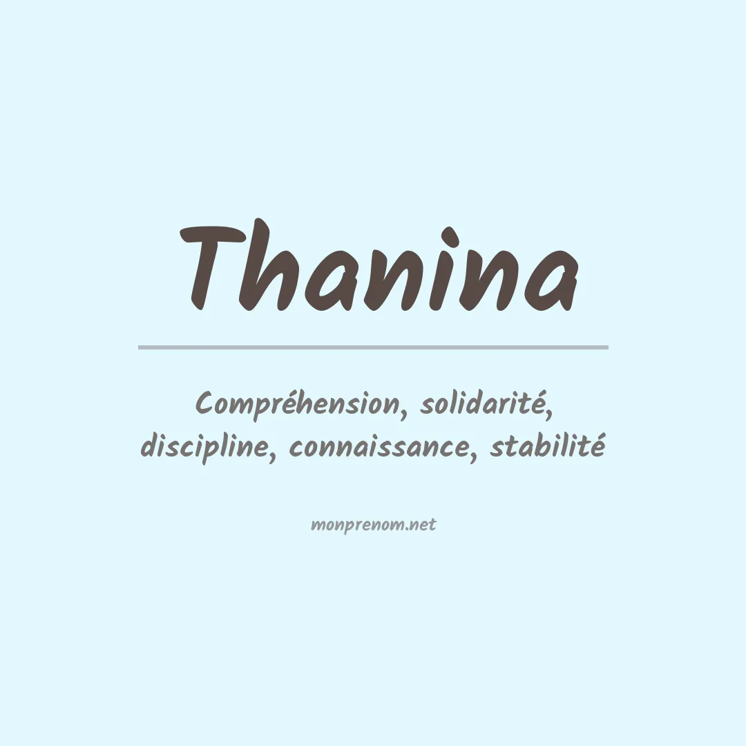 Prénom Thanina