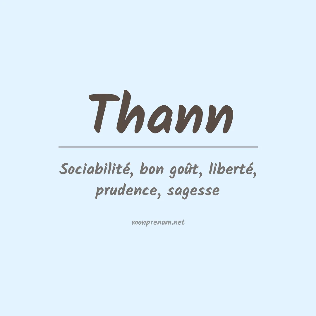 Signification du prénom Thann