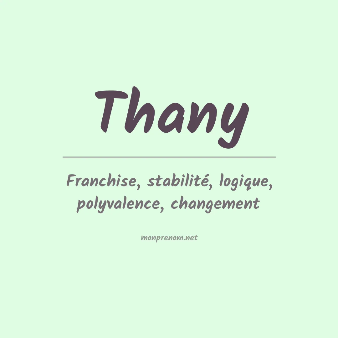 Prénom Thany