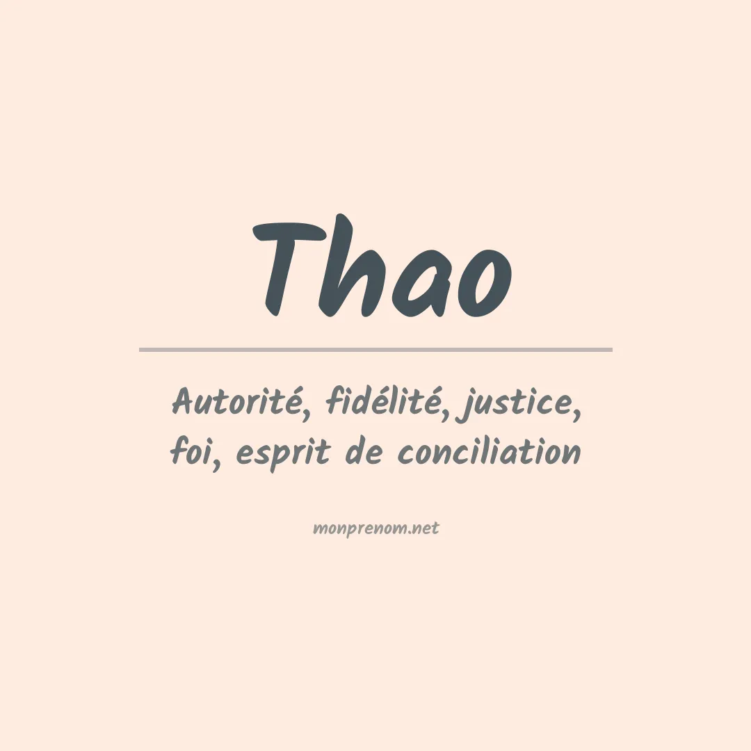 Prénom Thao