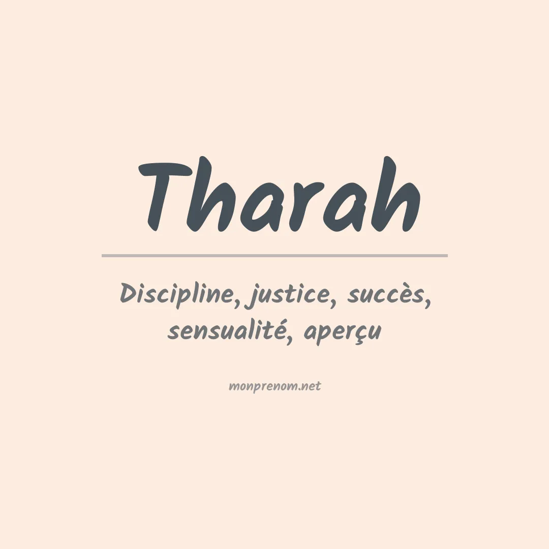 Signification du prénom Tharah