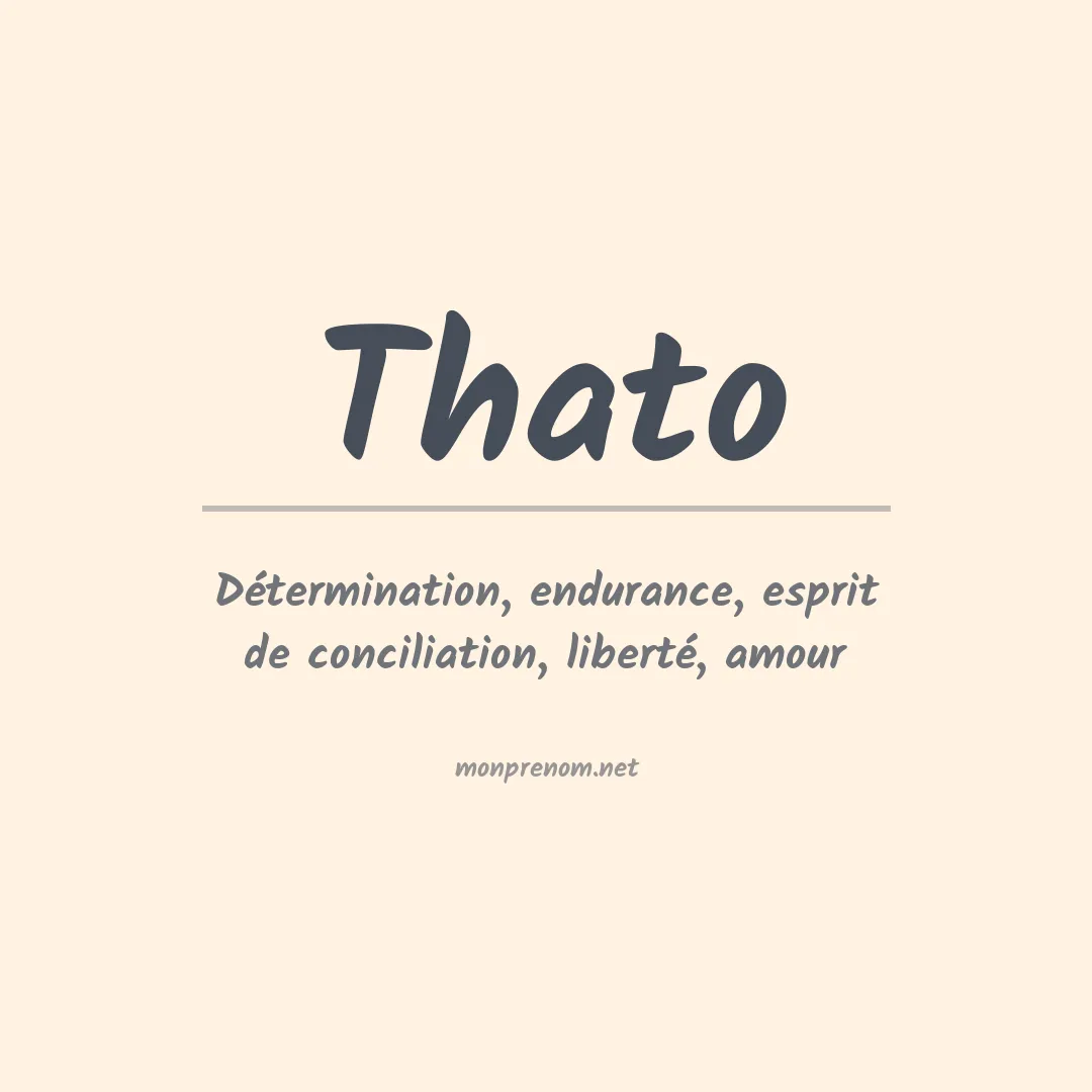 Signification du prénom Thato