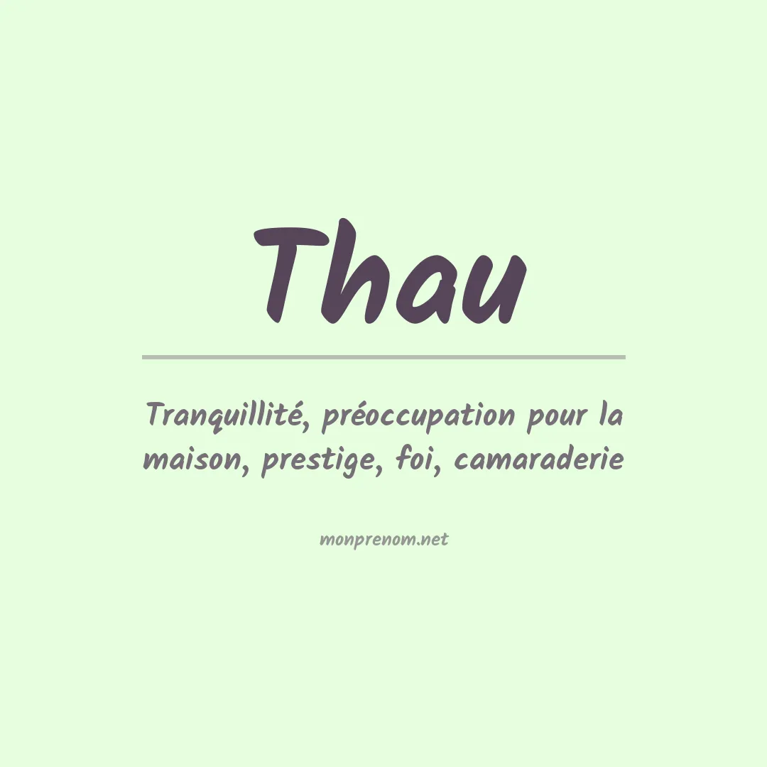 Prénom Thau