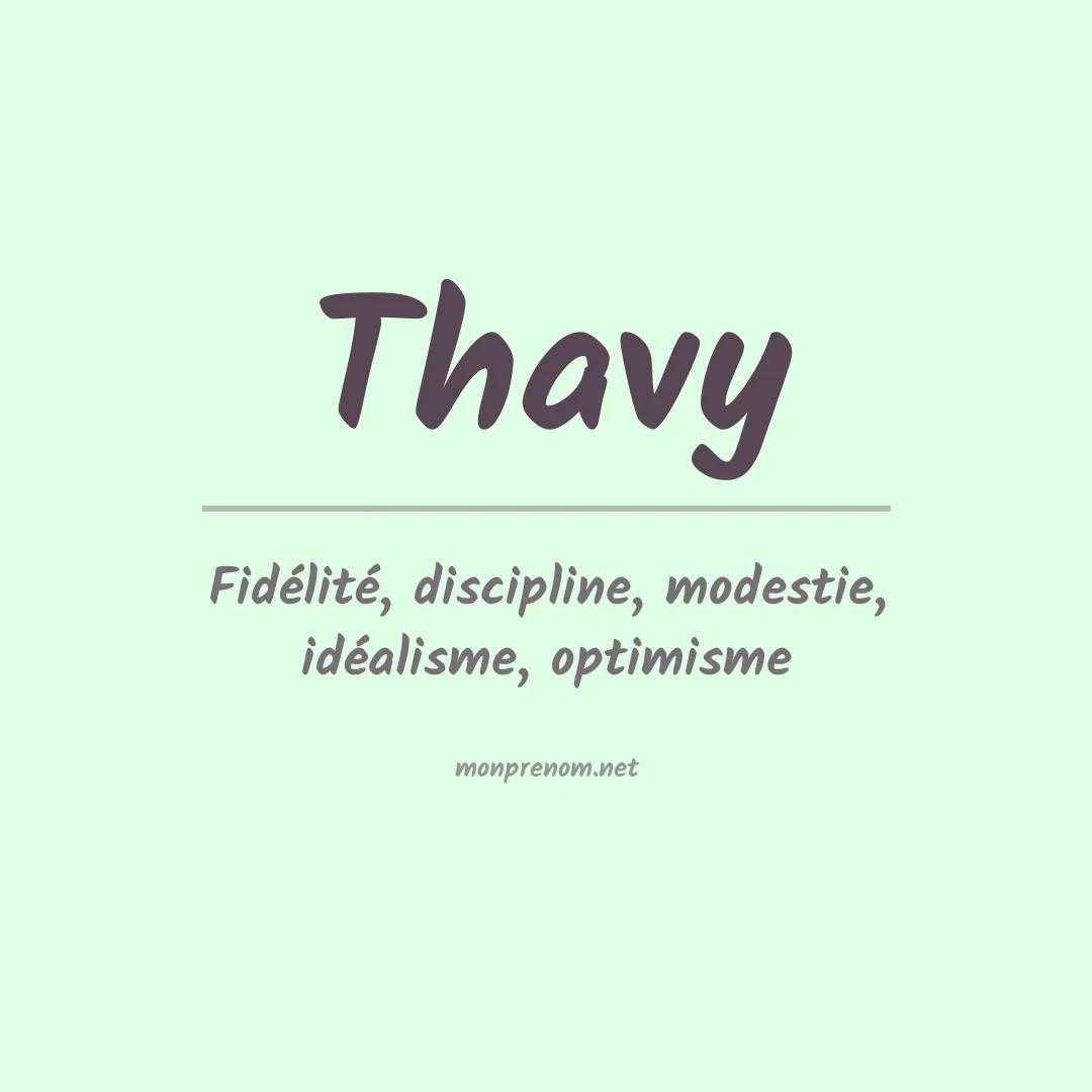 Prénom Thavy