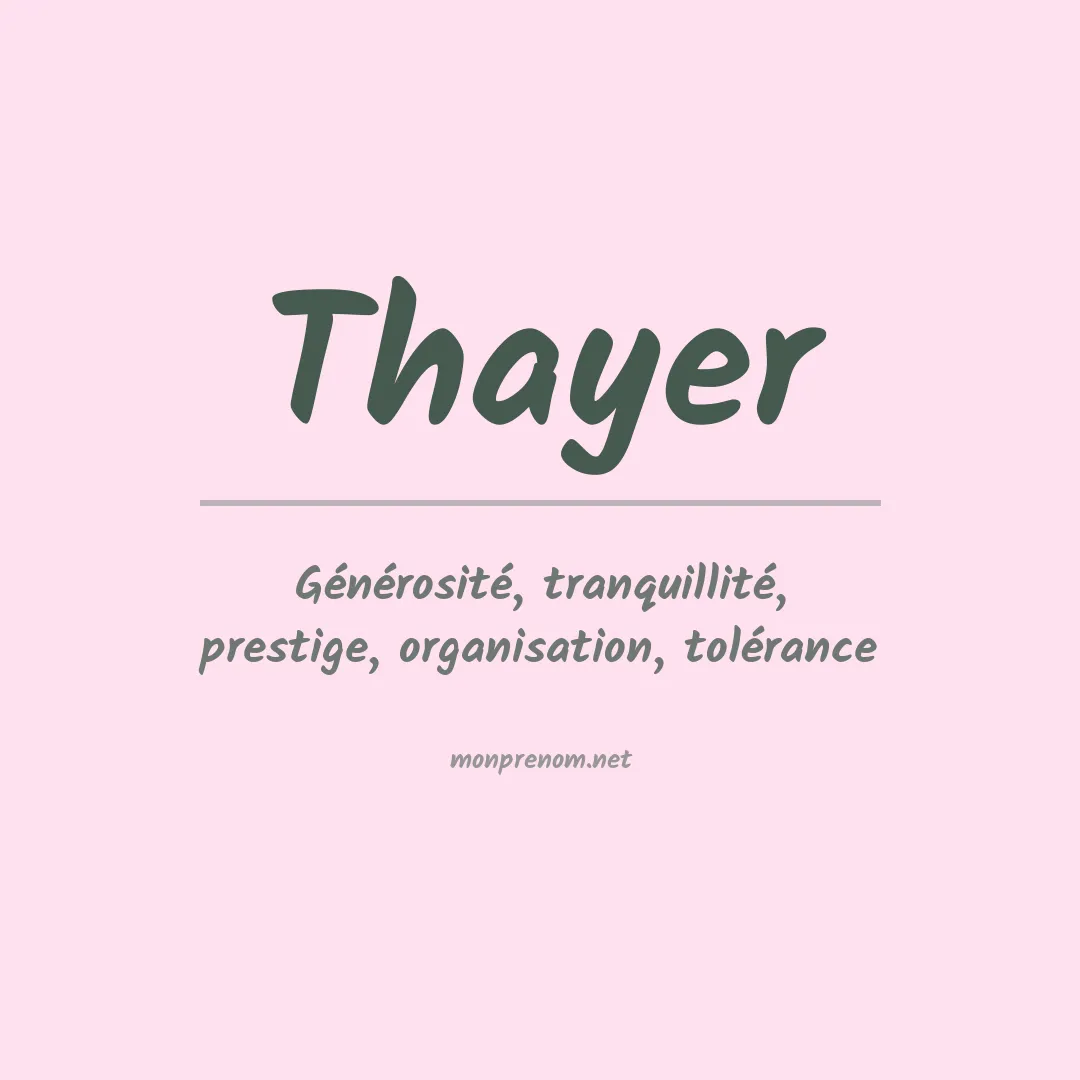 Prénom Thayer