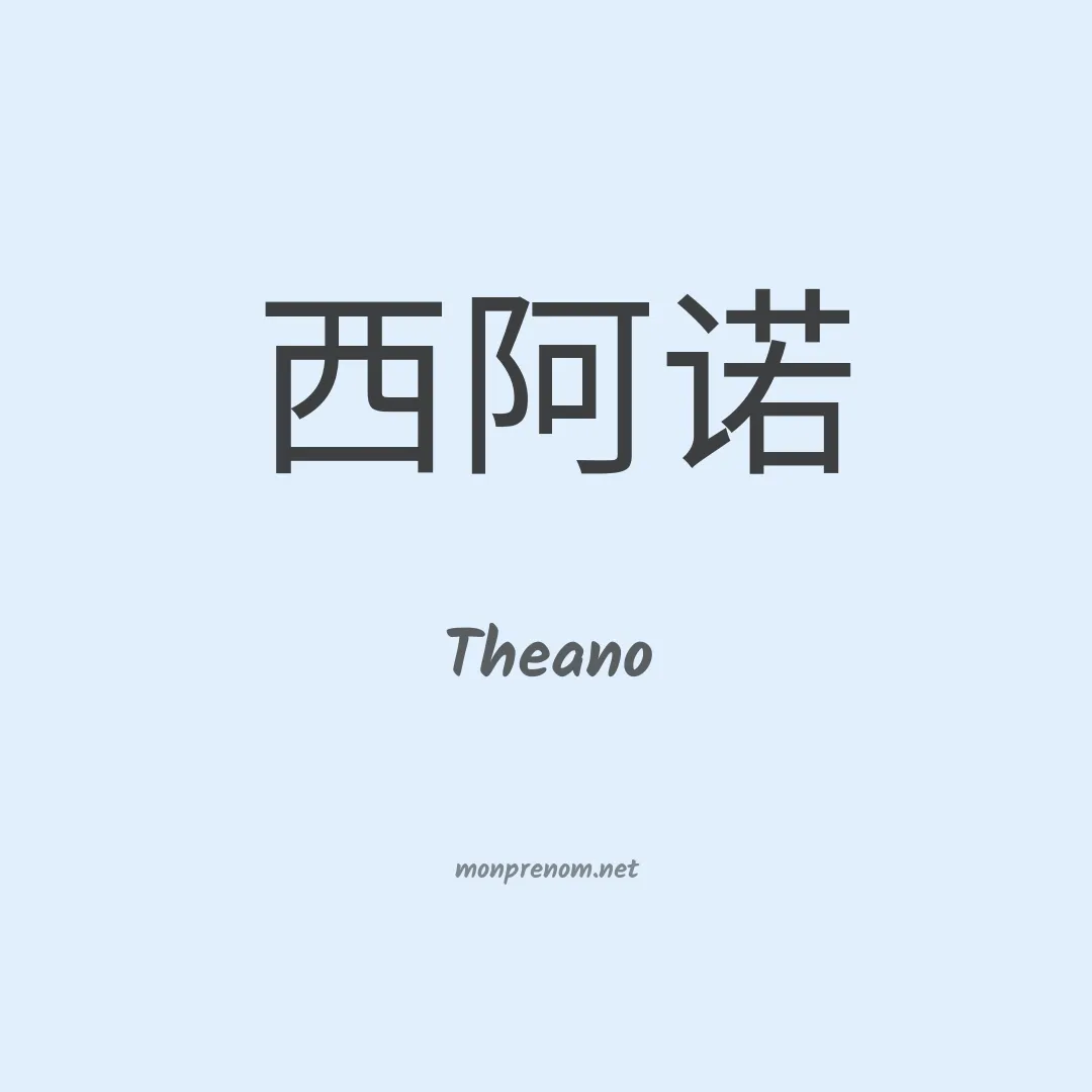 Theano en chinois