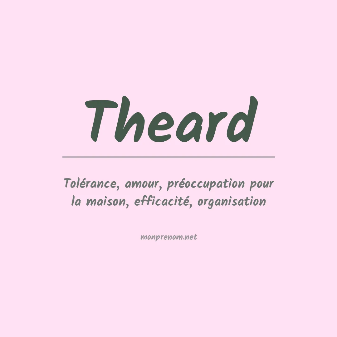 Prénom Theard