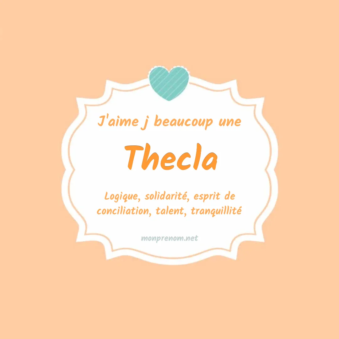 J'aime beaucoup Thecla