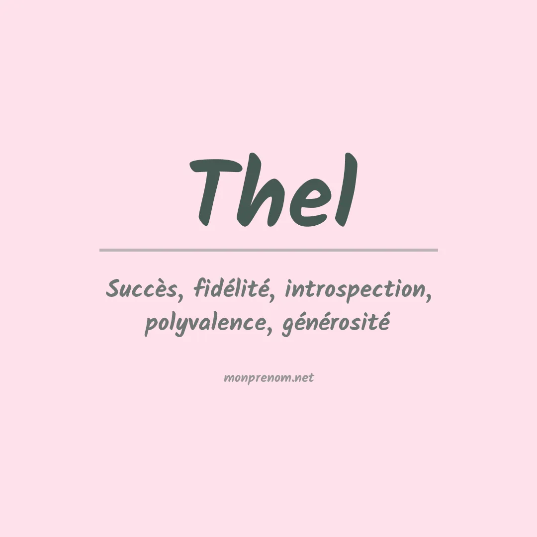 Signification du prénom Thel
