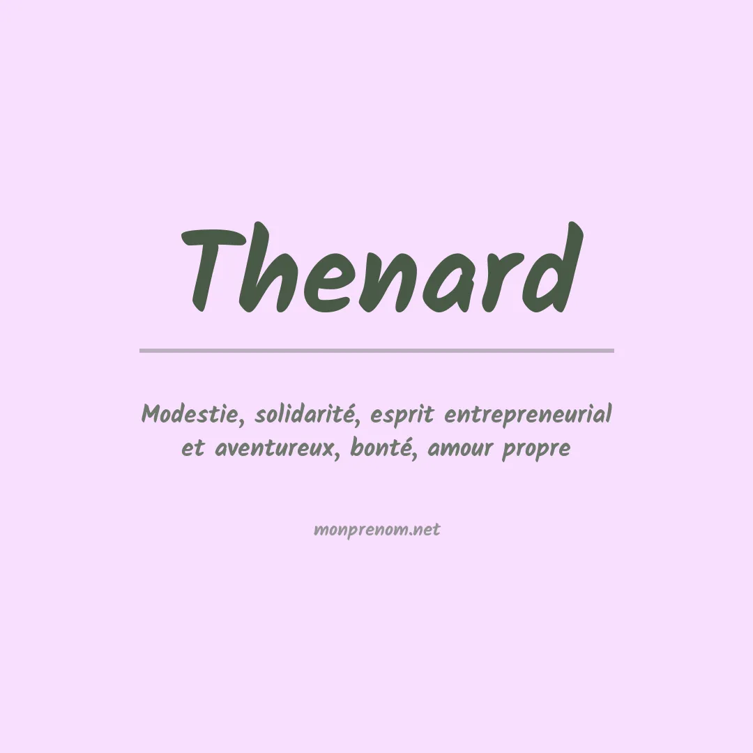 Prénom Thenard