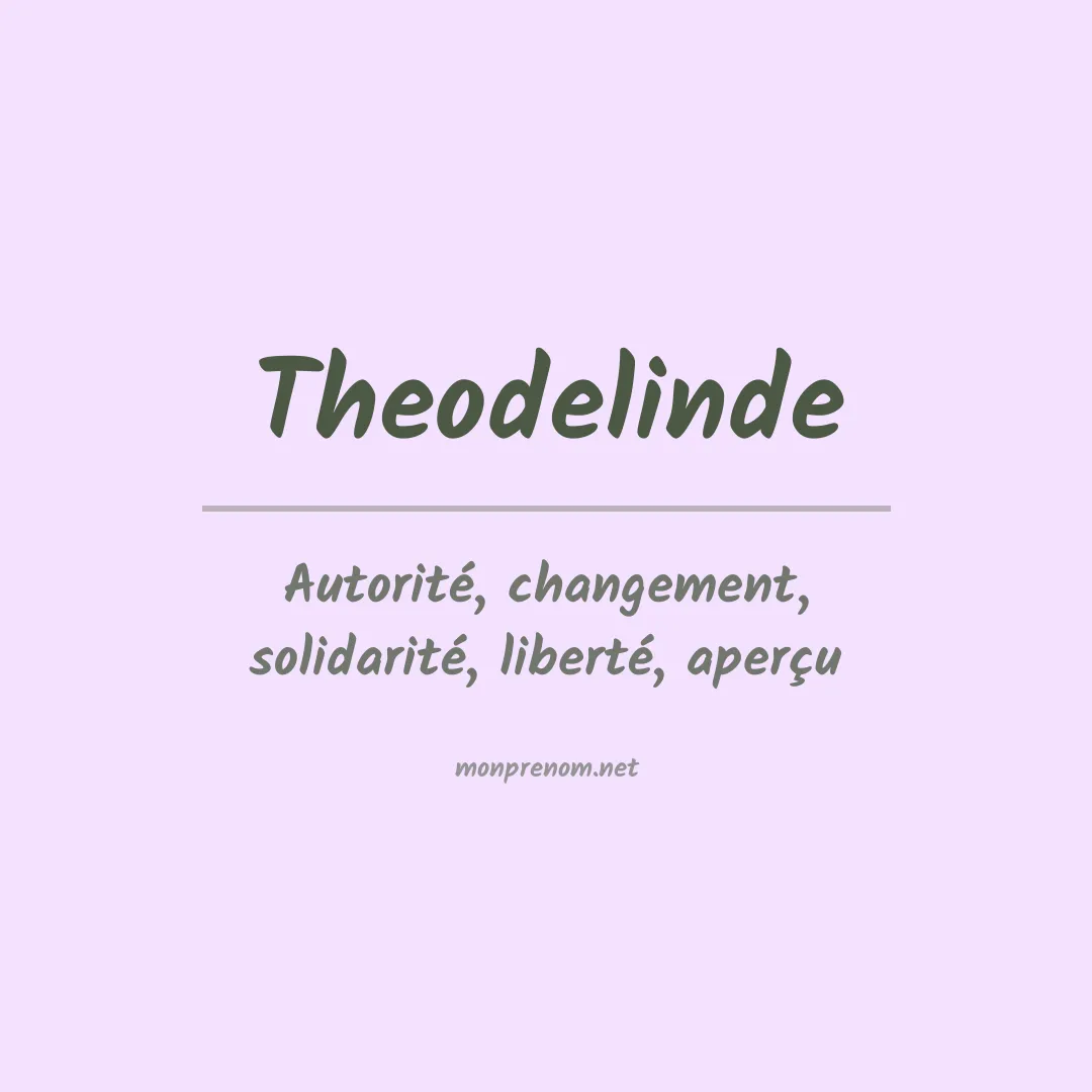 Prénom Theodelinde