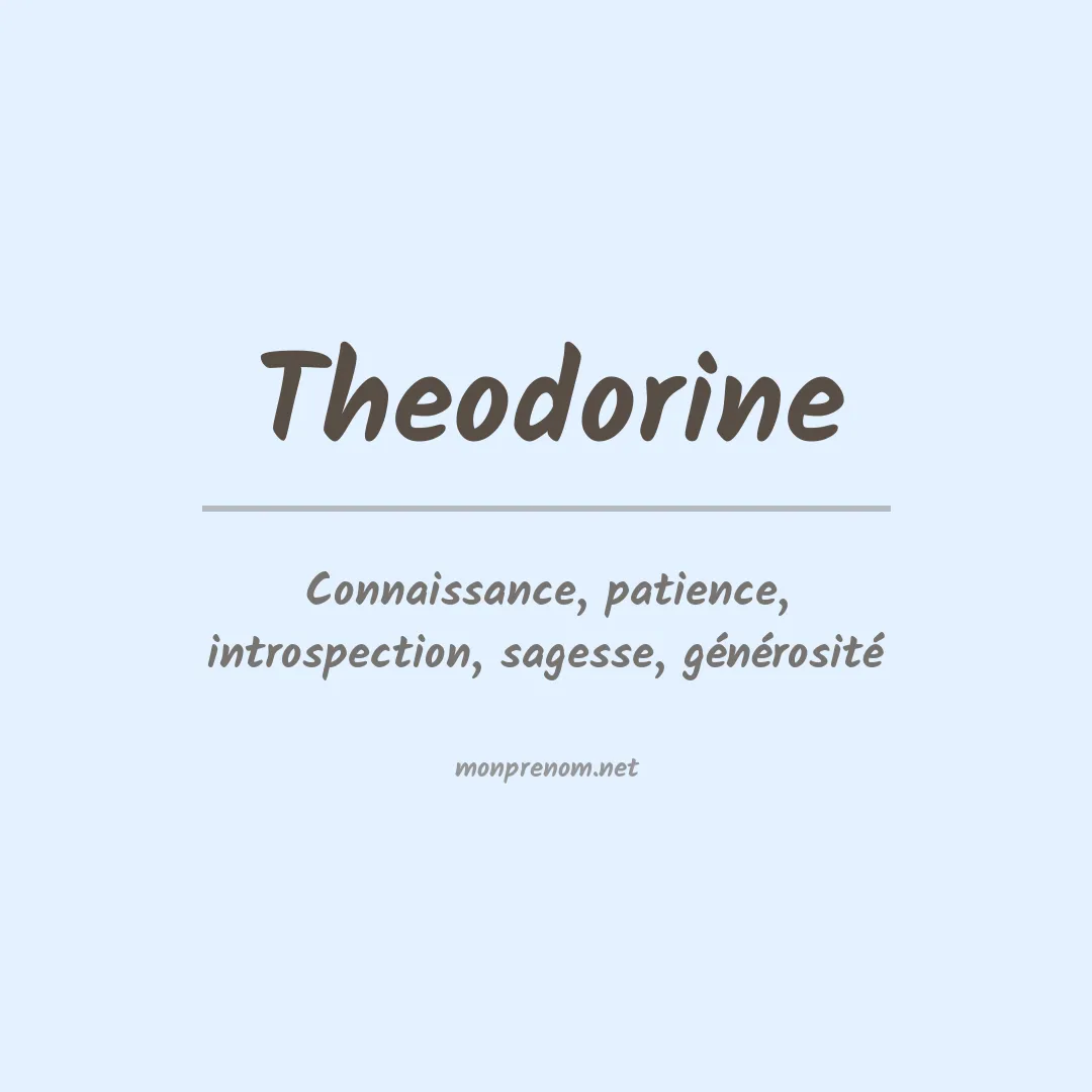 Prénom Theodorine