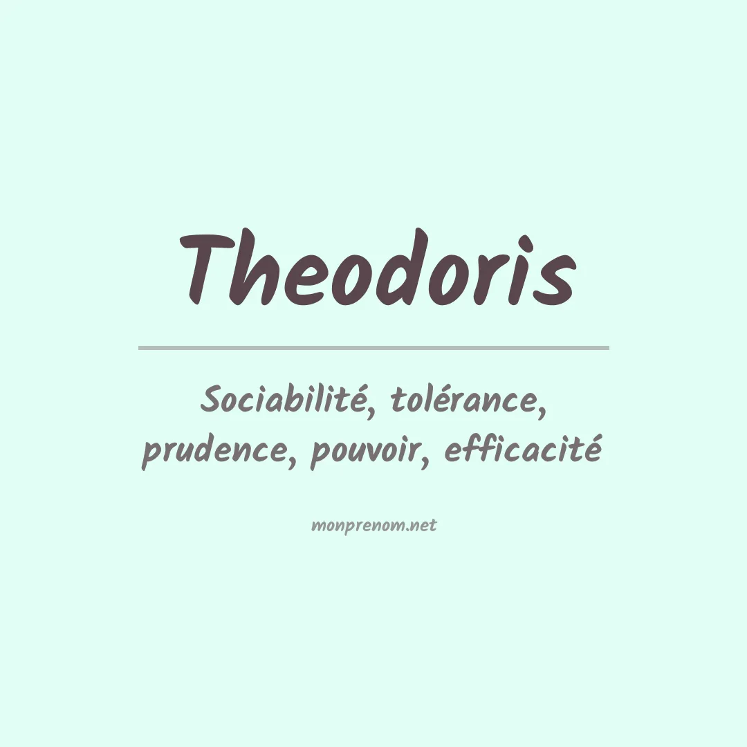 Signification du prénom Theodoris